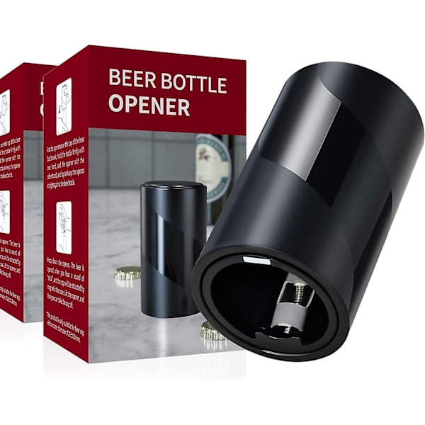 2 Pakkaus Push Down-pop Off Olutpullonavaaja Magneettisella Korkin Kiinnittimellä, Ei Vahingoita Korkkeja, Automaattinen Pullonavaaja Beer-WELLNGS