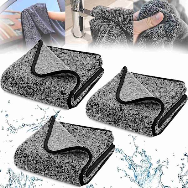 Shiny Bath Xxl Tørrehåndklæde, Hurtigtørrende Tørrehåndklæde, Shiny Bath Servietter Xxl Tørrehåndklæde, Brusekabine Klud til Vandfjernelse-WELLNGS 3pcs M 30x40cm