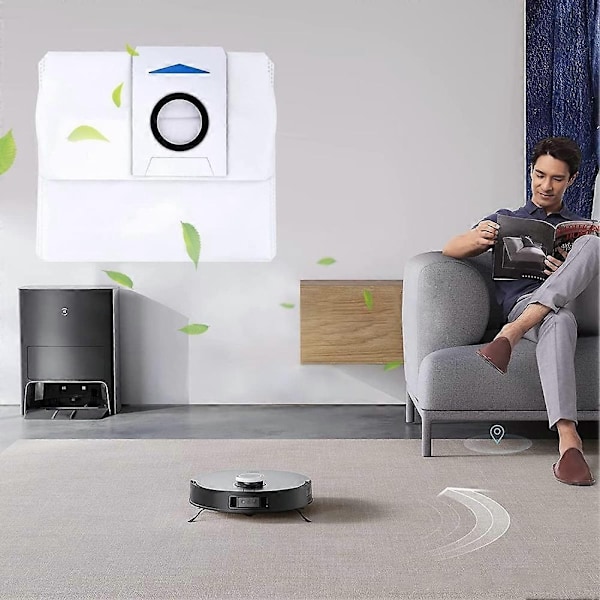 Korvaava yhteensopiva Ecovacs X1 Plus -robotti-imurin varaosien kanssa pääsivellin Hepa-suodatin Moppiliina Pölypussi - WELLNGS