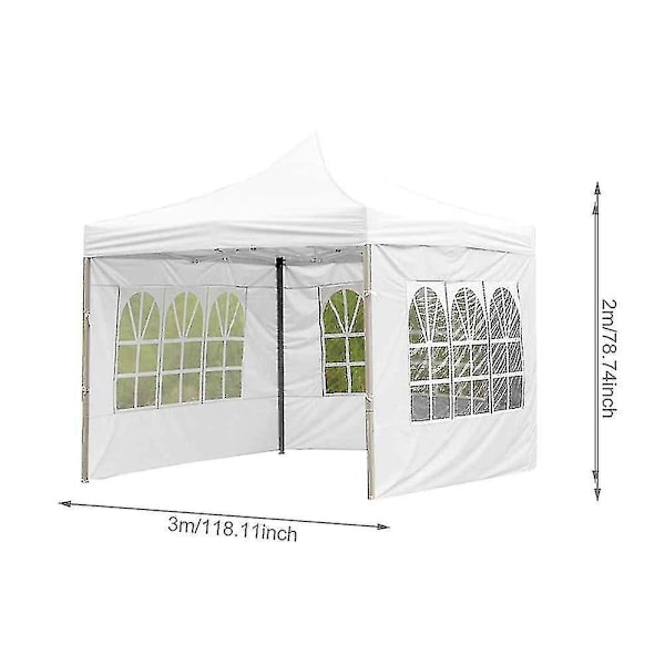 Sammenleggbart vanntett utendørsfesttelt Regnklut Heavy-Duty Oxford Gazebo Hagebaldakintelt-WELLNGS Green 6x2M