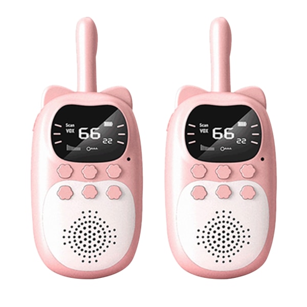 Leksaker för 3-14 år för barn Walkie Talkie för pojkar Flickor 22-WELLNGS Pink + Pink