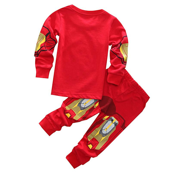 Baby Kids Boy Superhero Pyjamas Set Sleepwear Pajamas Pjs Vintertøj-WELLNGS Iron Man 4-5 Years