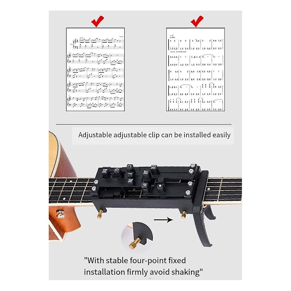 Gitarrhjälp ackordstränare pedagogiskt gitarrlärhjälpmedel undervisningsövningshjälp praktisk för barn nybörjare-WELLNGS