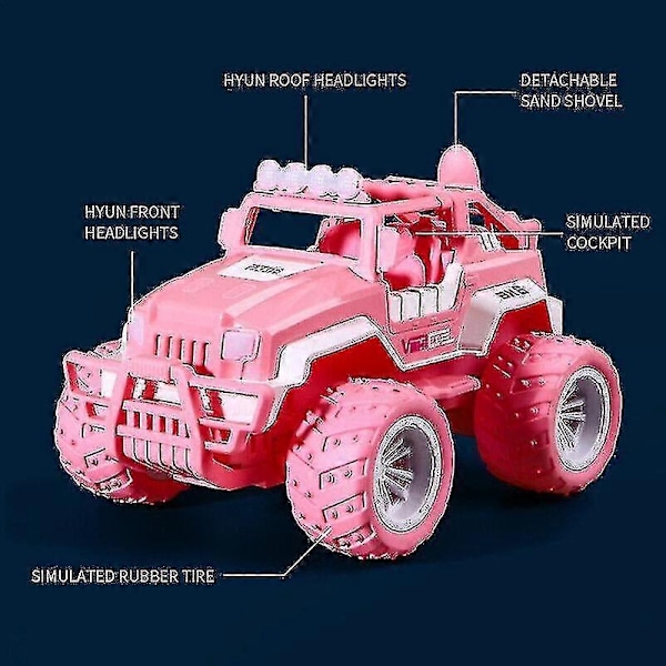 Fjärrstyrd Barbie-docka Rosa Elektrisk Off-Road Fjärrstyrd Leksaksbil Present - WELLNGS Pink
