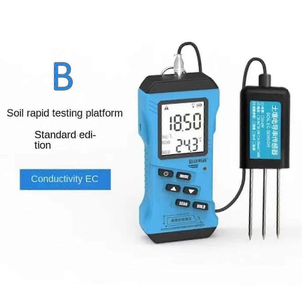 Digital jordtester til pH, EC, NPK med LCD-display - WELLNGS EC