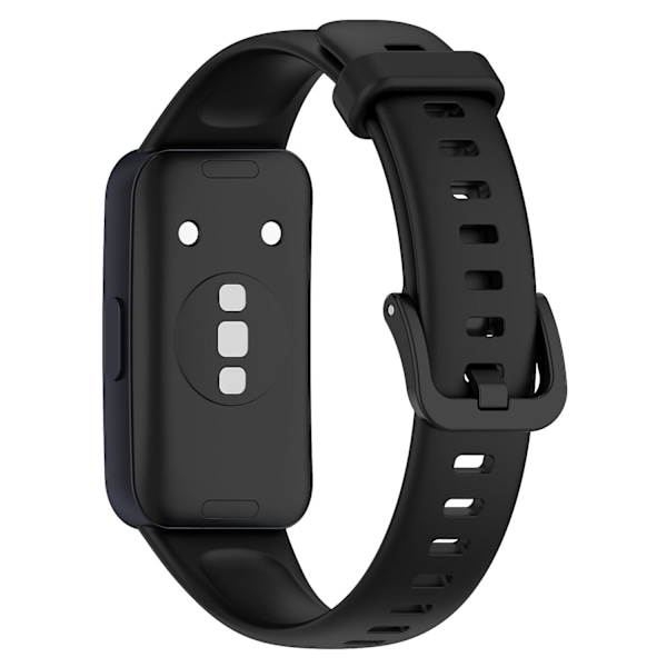 Yhteensopiva Huawei Band 8 silikonirannekkeen kanssa, vedenpitävä pehmeä kellon ranneke - WELLNGS Black Type I Huawei Band 8