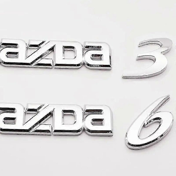 3D Kromsort ABS Bogstaver Bagagerumsdør Bil Badge Sticker Dekal til Mazda 3 6 Tilbehør - WELLNGS Glossy Black MAZDA 3