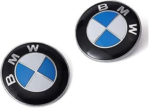 2 Stycken Huv- och Bagagelucke-emblem, Bilhuv Front 82mm + 74mm för Alla Modeller E30 E36 E46 E34 E39 E60 E65 E38 X3 X5 X6 3 4 5 6 7 8-WELLNGS