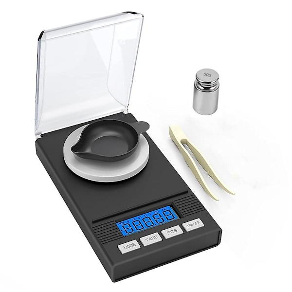 Precision Scale 0.001g X 50g, Weight Milligrams Scale, Kitchen Digital Scale, Pocket Scale, Tare Fu-WELLNGS 0 0