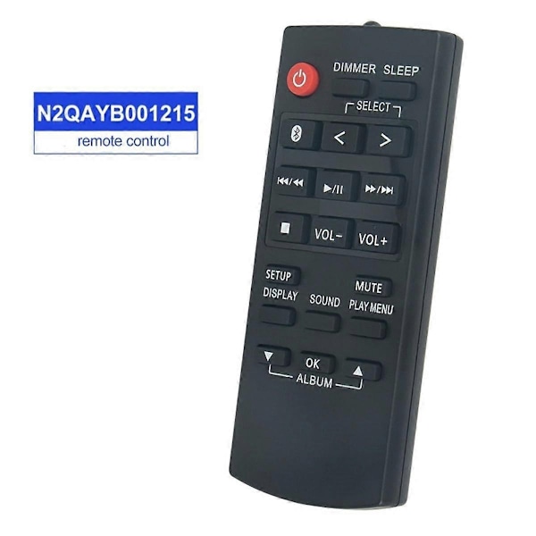 N2QAYB001215 Fjernkontroll erstatning for høyttaler lydsystem SA-AKX320GS-K SA-AKX520E-K SC-TMAX10E-K SC-UA30-WELLNGS