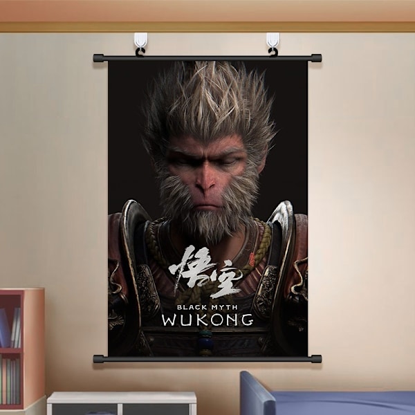 Sort myte Wukong hængende maleri omgivende plakat 40*60cm stil 3-WELLNGS