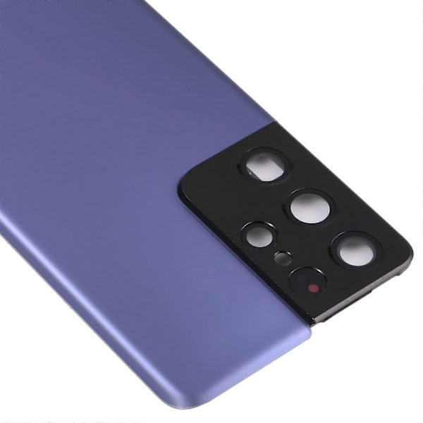 [Uusi] Yhteensopiva Samsung Galaxy S21 Ultra 5G:n kanssa Akun takakansi ja kameran linssinsuojus - WELLNGS Purple