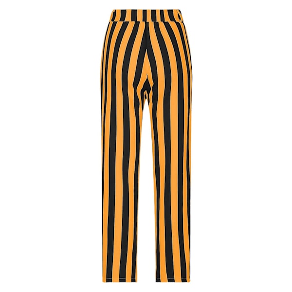 Herrbyxor med ränder, personliga fickor, knappar, kostymbyxor, leggings, casualbyxor - WELLNGS Brown L