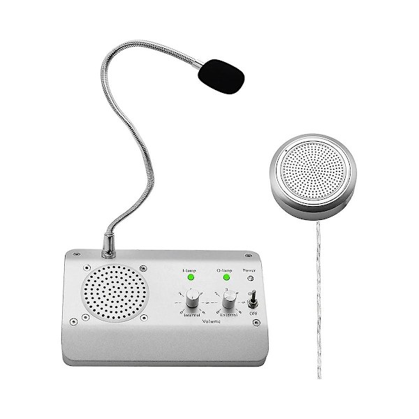 Fönsterhögtalarsystem, Tvåvägs Fönstermikrofon Intercom Högtalare, Intercomsystem för Företag, O-WELLNGS