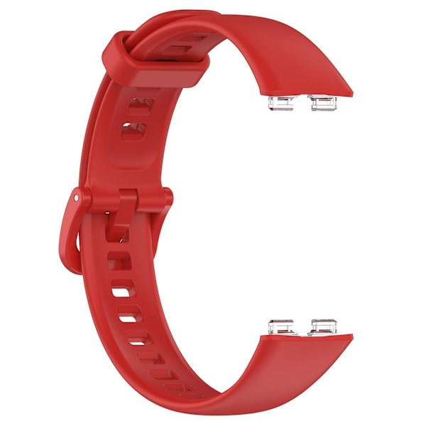 Yhteensopiva Huawei Band 8 silikonirannekkeen kanssa, vedenpitävä pehmeä kellon ranneke - WELLNGS Red Type J Huawei Band 8