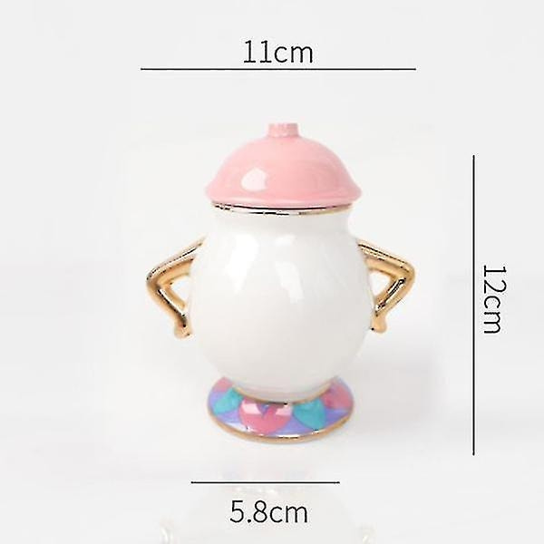 Ny Skønheden og Udyret Mrs. Potts Chip Tekande Kop Sæt Tekander Krus Dejlig Julegave-WELLNGS White Sugar Bowl