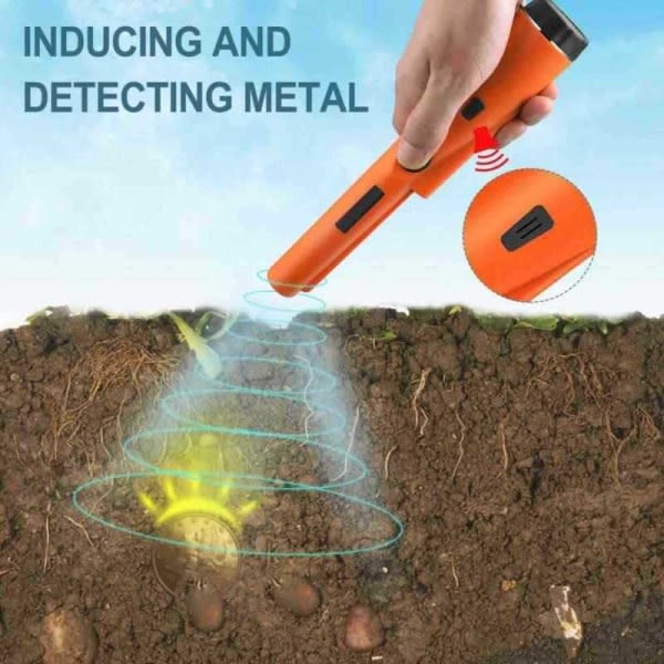 Handhållen metalldetektor Vattentät professionell metalldetektor Hej