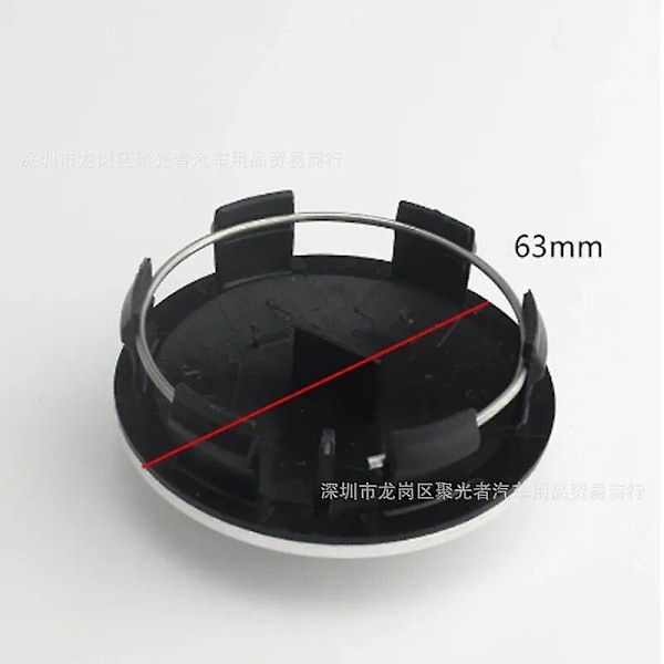 4 st 8 st 63 mm hjulnavkapslar för D-odge Srt Caliber Challenger Journey Caravan Durango Nitro bilhjulskåpstillbehör-WELLNGS 8PCS black SRT