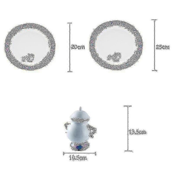 Cartoon Ny Skönhet och Odjuret Tekanna Mugg Tekanna Set Födelsedagspresent -z-WELLNGS 6pcs