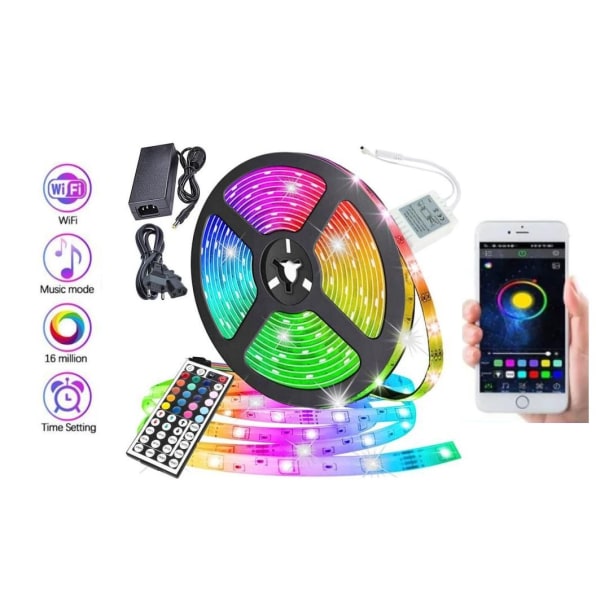10 meter RGB LED-remsa / Ljusslinga / LED-Strip Bluetooth APP multicolor