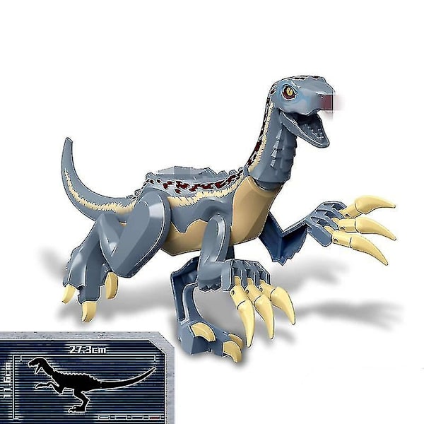 1 stk. Jurassic Big Size Dinosaur Building Blocks T-rex Quetzalcoatlus Baryonyx Actionfigurer Børnelegetøj Gaver-WELLNGS Therizinosaurus