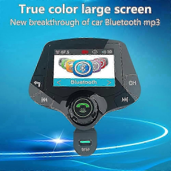 2 Display DAB Digital Radio Bluetooth USB Opladning Bil DAB/DAB+ Adapter - WELLNGS