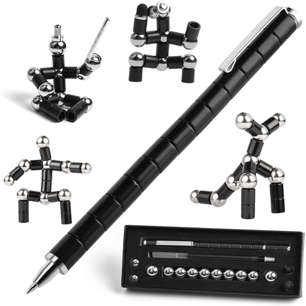 Magnetisk penna, leksakspenna för stressavlastning Creative magnetisk penna, set, leksakspresent för barn eller vänner-WELLNGS Silver