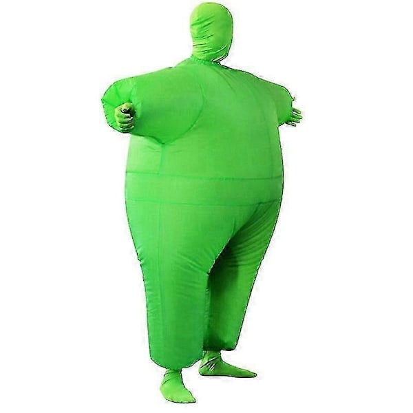 Uppblåsbar Helkroppsdräkt Kostym Vuxen Rolig Rollspel Kläder Fest Leksak Present - WELLNGS Green