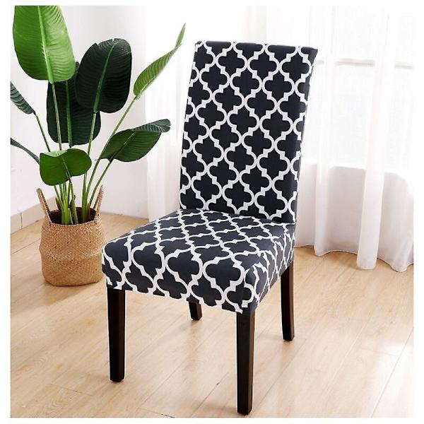 Housu de chaise Spandex, housse de chaise imprimée extensible 4 pièces hous-WELLNGS