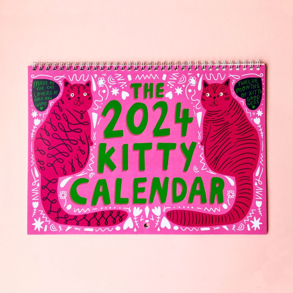 2024 Kitty-kalender | 2024 Vægkalender | Kattekalender | 2024 Wall Planner-WELLNGS 2024