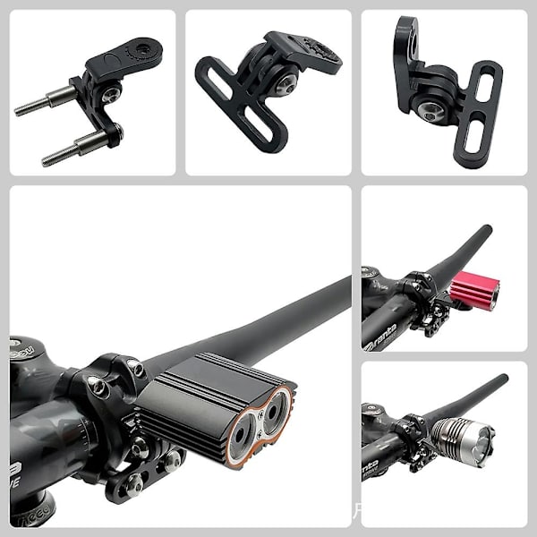 Cykelstrålkastare Fäste Adapter för Stam Montering Cykling Fram Ljus Led Lamphållare Fäste Kamera T-WELLNGS