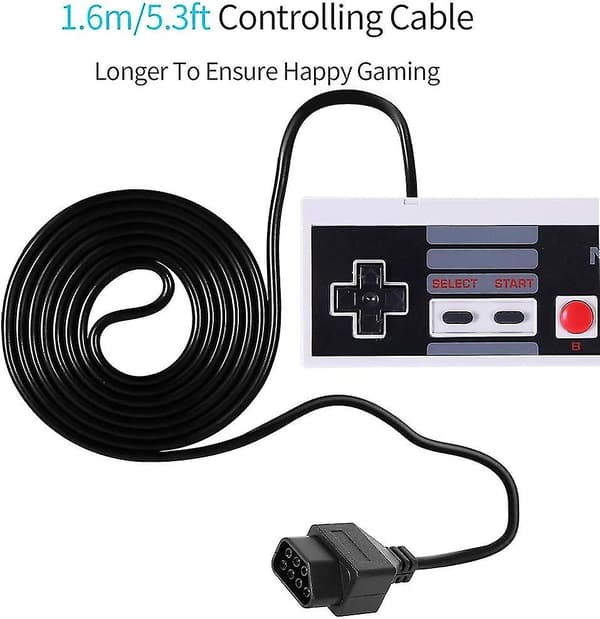 Klassisk Nes Controller til Nes 8-Bit Entertainment System Konsol Kontrolpanel (2 stk) snngv