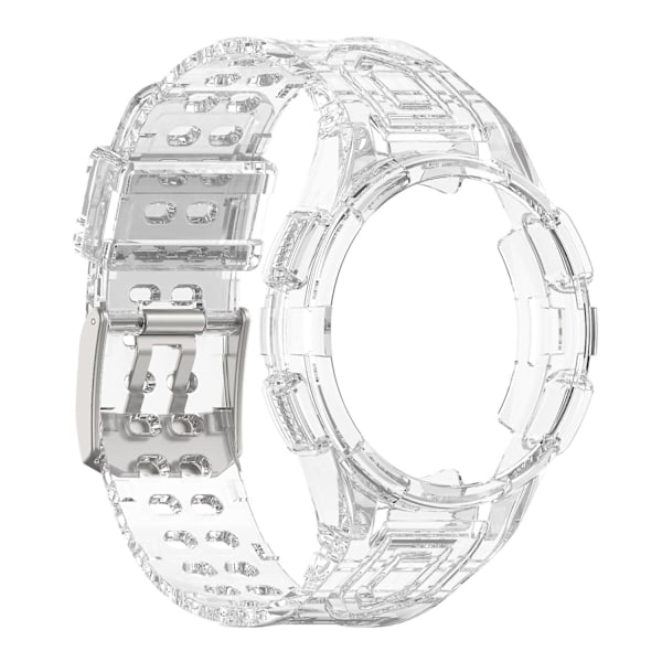 Til Samsung Galaxy Watch4 Classic 46mm Rem Justerbar Rem med Integreret Etui-WELLNGS Transparent Style H Samsung Galaxy Watch4