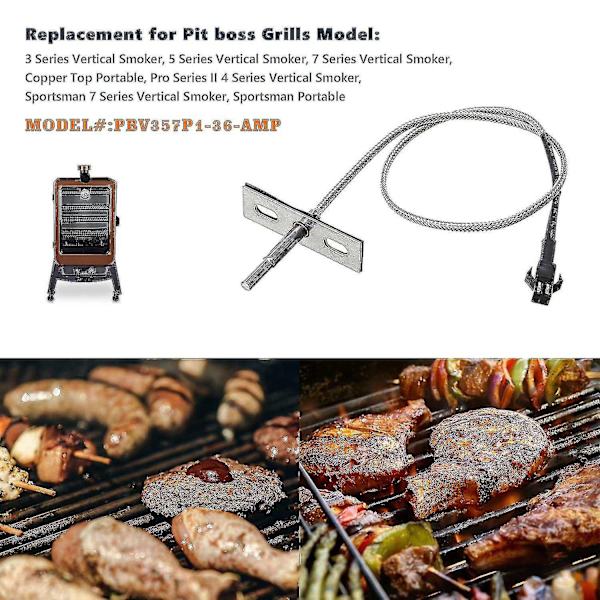 RTD temperaturføler-sensor grill reservedele, kompatibel med Pit Boss P7-serien træpillegrill BBQ PB-39P350-WELLNGS
