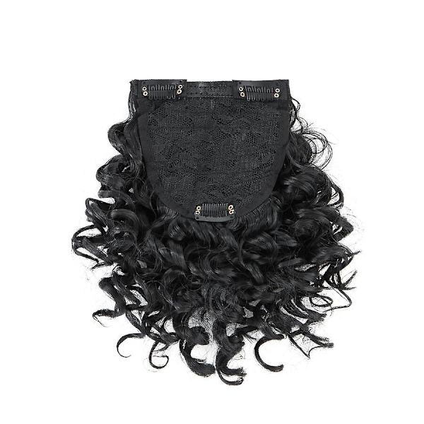 Afro Bangs 8 tum lockigt lugg extensions Clip in Bangs-WELLNGS black