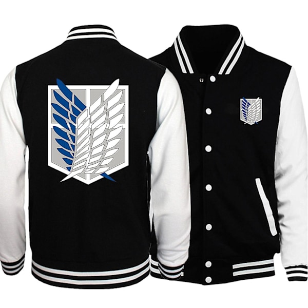 Attack On Titan Baseball Uniform Anime Sports Tøj til Mænd Løst Oversize X-5xl Sportswear Personlighed Lommejakke Mand-WELLNGS xxL