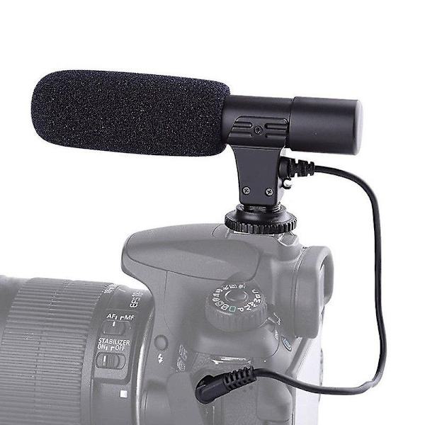 3,5 mm DV-stereomikrofon Mic-WELLNGS för Nikon D7000 D300s D5100 D5300 D3300 D3200