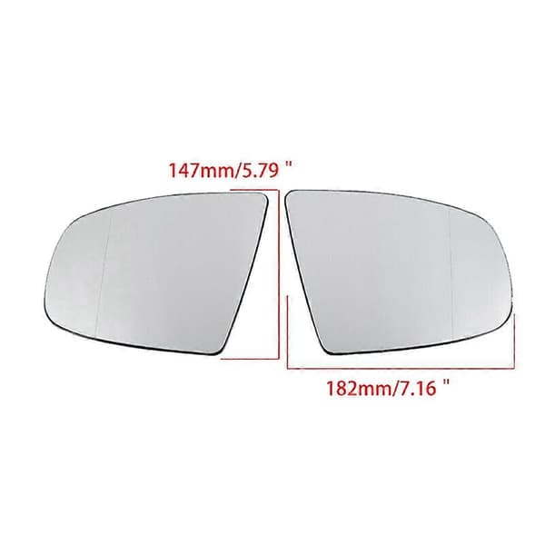 Vänster Sidospegelglas Kompatibelt med X5 E70 2007-2013 X6 E71 E72 2008-2014-WELLNGS