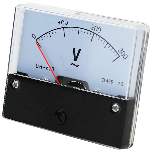 Rektangulär AC 0-300V Mätare Analog Spänningspanel Voltmeter DH670-WELLNGS
