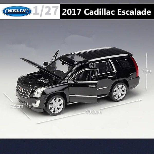 1:27 Cadillac Escalade SUV Legering Bilmodel Diecasts Metal Køretøjer Bilmodel Høj Simulation Samling Børns Legetøj Gave-WELLNGS