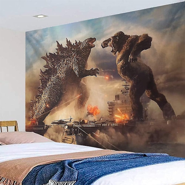 Godzilla seinävaate seinävaate Godzilla Vs Kong Of The Monsters -julisteaihejuhlatarvikkeet-WELLNGS