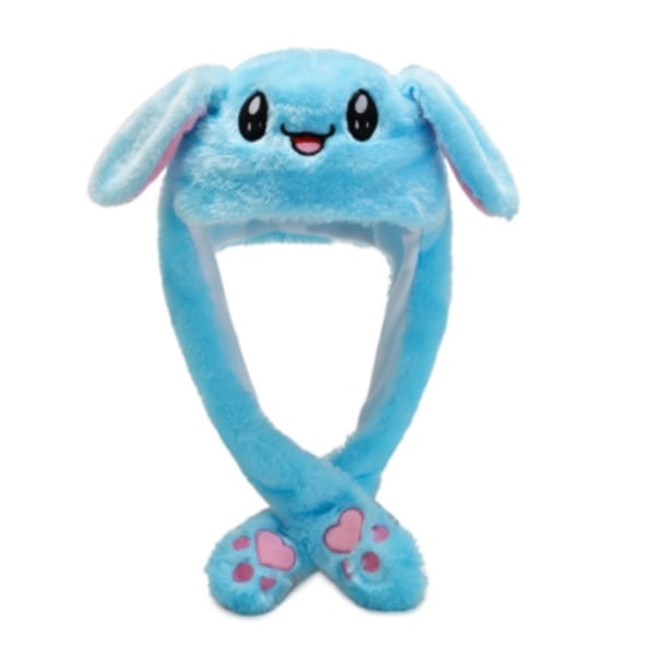 Søt kaninhatt som berører ørene Soft Funny Toy Beanie - Julegave Barn - Present Blue blue