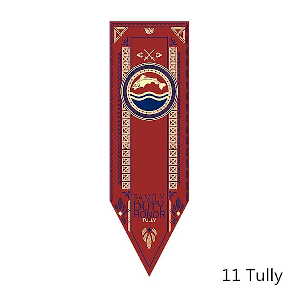 Game Of Thrones Hängande Flagga Baratheon Tully Banner för Hemfest Dekoration-WELLNGS 11 Tully