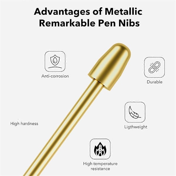 Marker Pen Spids til Remarkable 2, Remarkable 2 Pen Spidser med Nibs Fjernelsesværktøj, Metal Spidser/Nibs Genopfyldningstilbehør - WELLNGS
