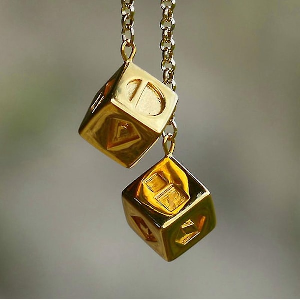 Den sidste Jedi Han Solo Lucky Dice Prop Guld Farve Smuglere Dice/cube Charm Smykker 30-WELLNGS