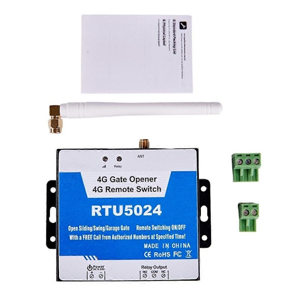 RTU5024 Gsm Dörröppnare Automatisk Accesskontroll 4G GSM Dörröppnare Gratis Telefon Garage Fjärrkontroll - WELLNGS