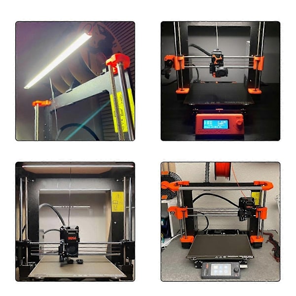 LED-ljuslist för Prusa MK4 Dubbel LED-ljusremsa 24V Ultra Ljus Kit för Prusa MK4 3D-skrivartillbehör - WELLNGS