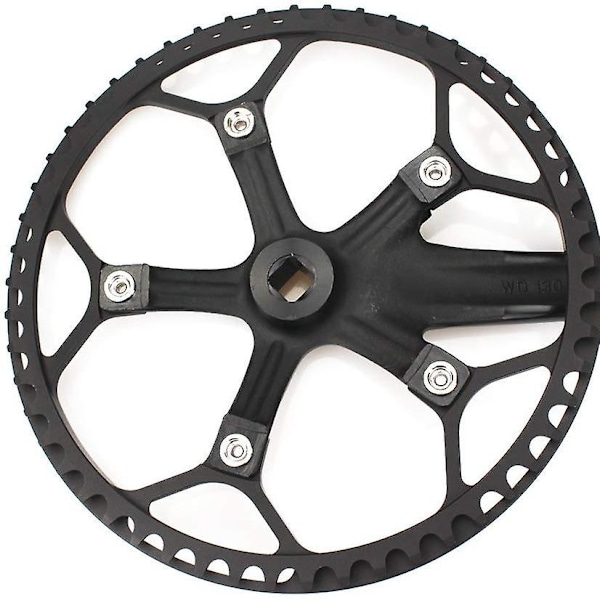 Enkelhastighetsvevparti 53t 170mm vevarmar Fällbar cykelvevparti med skyddande lock för cykel Trac-WELLNGS