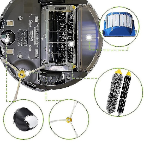 Til Irobot Roomba 600 610 620 650 675 677 692 671 694 691 Serie Kit - WELLNGS