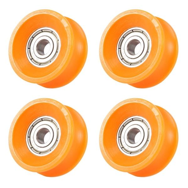 4 st 6x30x13mm Plastbelagda Tätade Lager Stål 606zz Djup U Spår Remskiva Rail Kulrullande Be-WELLNGS